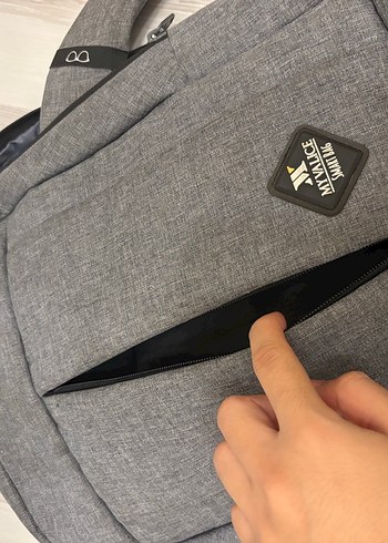 Smart Bags Gri Erkek Sırt Çantası Fermuarlı