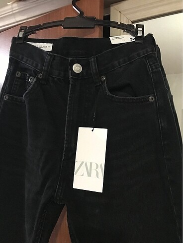Zara etiketli boru paça siyah pantolon