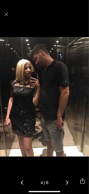 s Beden siyah Renk Shein 3 boyutlu çiçekli elbise