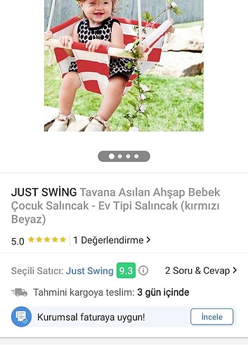 Çocuk salıncak