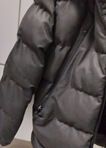 Siyah Fermuarlı erkek çocuk Kışlık Mont - Görsel 4