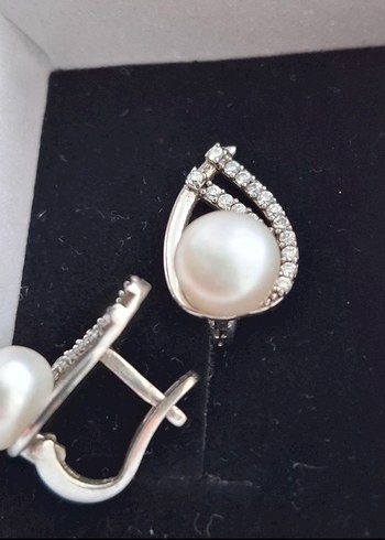 SO CHIC Gerçek İnci 925ayar GÜMÜŞ KÜPE - Görsel 3