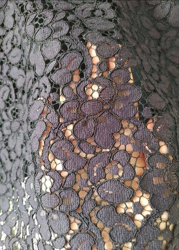 Zara Dantel Detaylı Siyah Kadın Midi Kalem Etek - Görsel 2