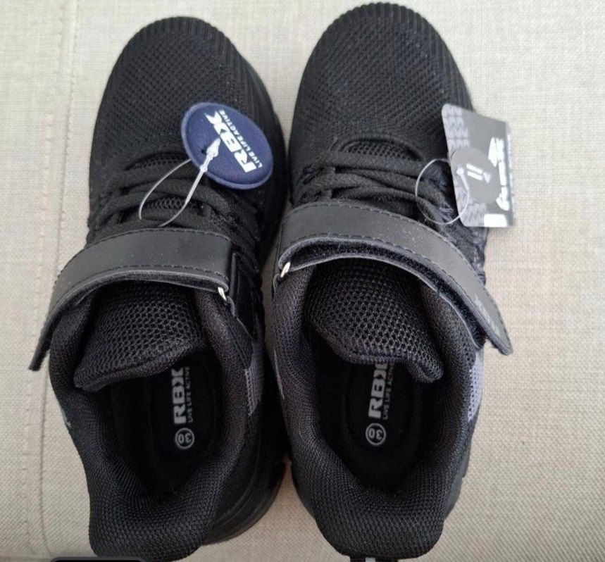 RBX Erkek Çocuk Siyah Cırtlı Spor Ayakkabı - Görsel 3