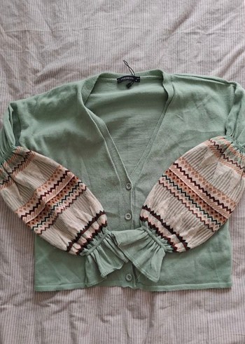 Nakışlı Bohem Kadın Triko Hırka - Görsel 2