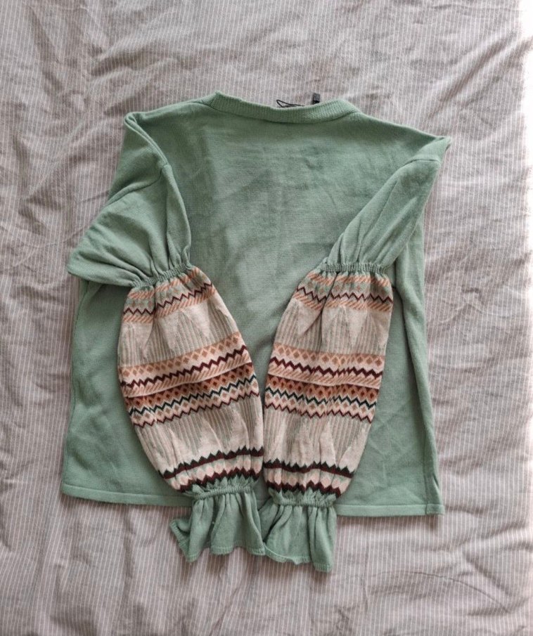 Nakışlı Bohem Kadın Triko Hırka - Görsel 3