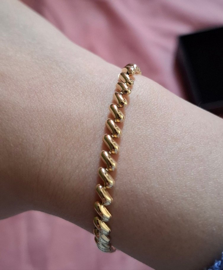 14 ayar #Altın Zikzak Bileklik - Görsel 4