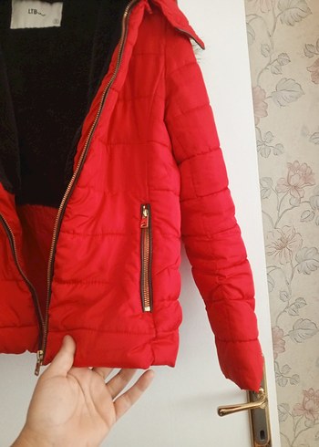 Kürklü Kırmızı Kadın Kışlık Mont - Görsel 11