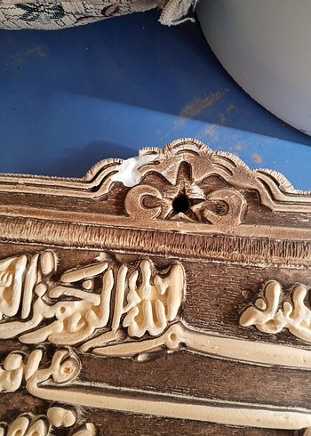  Beden altın Renk Altın Renkli Kabartmalı Dua Tablosu