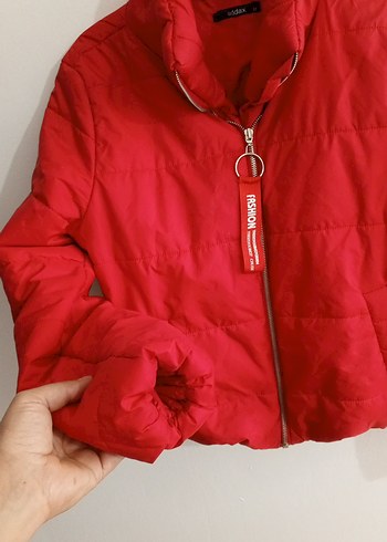 Addax bayan Kırmızı Minimalist Rozet - Görsel 7