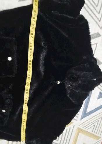 Siyah Kısa Peluş kazak - Görsel 10