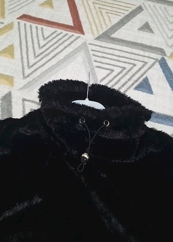 Siyah Kısa Peluş kazak - Görsel 11