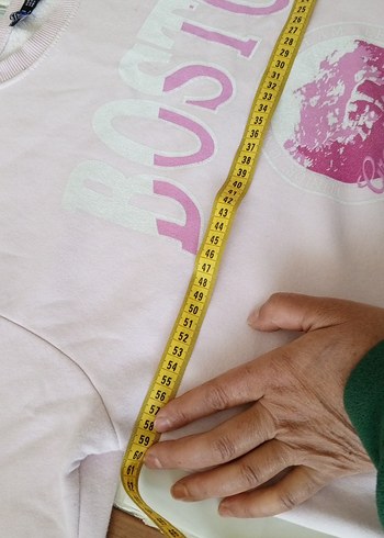 Pembe Pamuklu Uzun Kollu Sweatshirt - Görsel 8