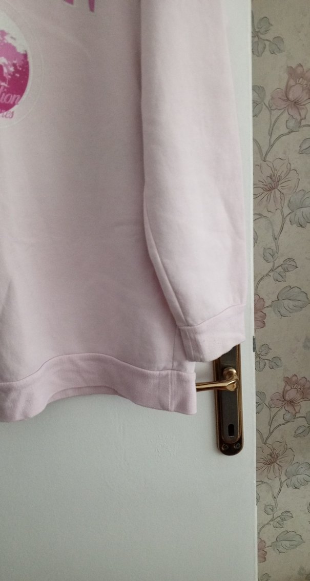 Pembe Pamuklu Uzun Kollu Sweatshirt - Görsel 5