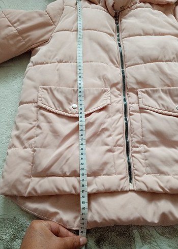 Kürklü Kapüşonlu Pembe Kız Çocuk Mont - Görsel 8