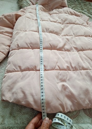 Kürklü Kapüşonlu Pembe Kız Çocuk Mont - Görsel 6