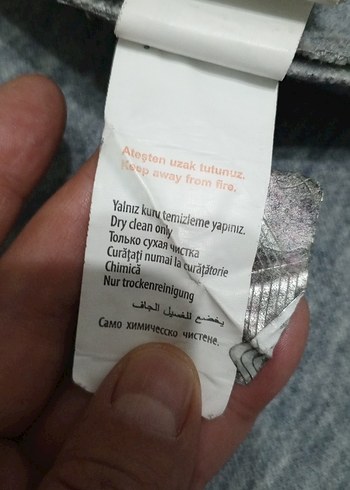 Gri çift düğmeli kadın kaban - Görsel 11