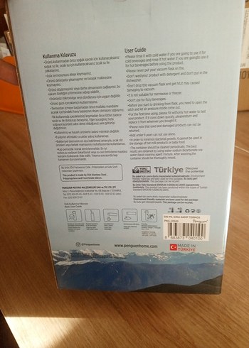 Penguen Siyah Paslanmaz Çelik Termos Seti - Görsel 3