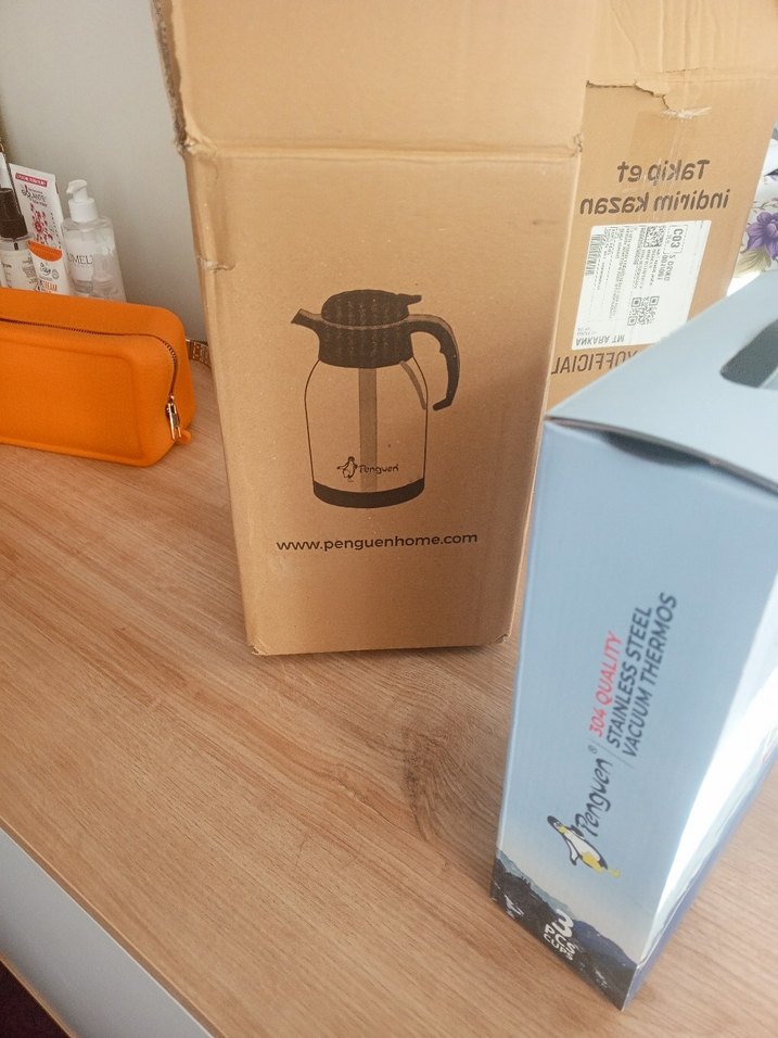 Penguen Siyah Paslanmaz Çelik Termos Seti - Görsel 5