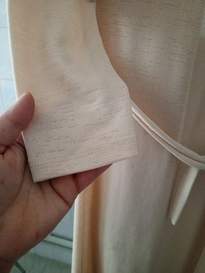 Bej Uzun Vintage Kadın hırka - Görsel 4