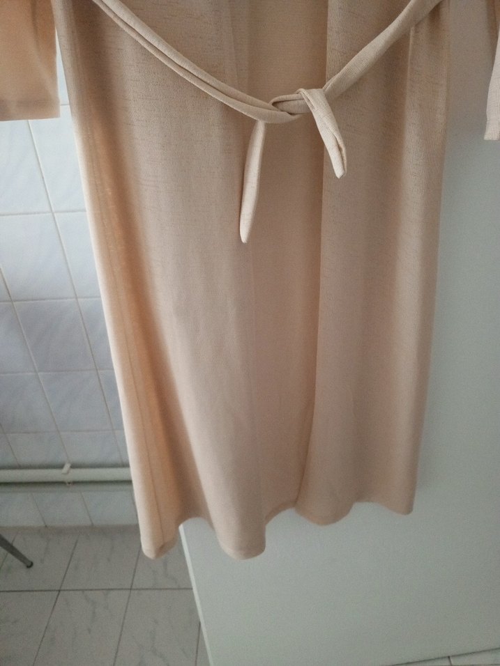 Bej Uzun Vintage Kadın hırka - Görsel 5