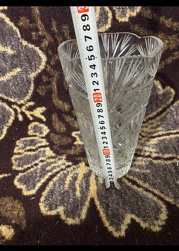 Desenli Kristal Vazo - Görsel 3