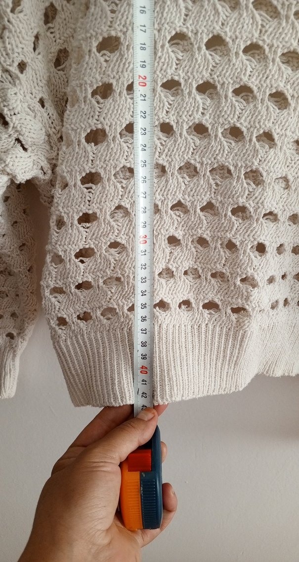 Bej Bohem Örgü Kadın Kazak - Görsel 5