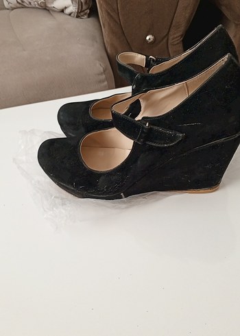 38 Beden siyah Renk Siyah Süet Tokalı Stiletto Kadın Klasik Ayakkabı