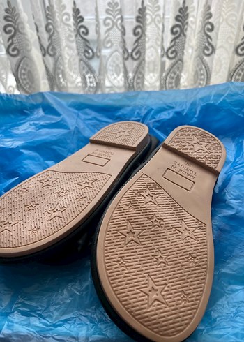 Siyah Elastik Bantlı Platform Kadın Sandalet - Görsel 2