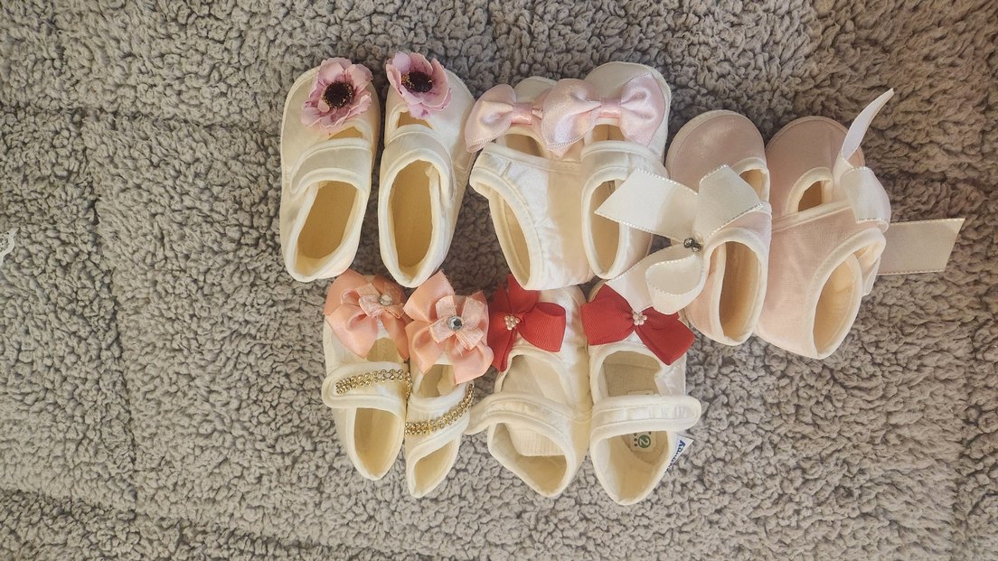 Klasik Beyaz Kız Bebek İlk Adım Ayakkabısı - Görsel 2