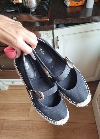 38 Beden siyah Renk Zara espadril