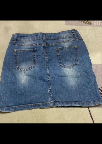 Diğer Mavi Denim Mini Etek
