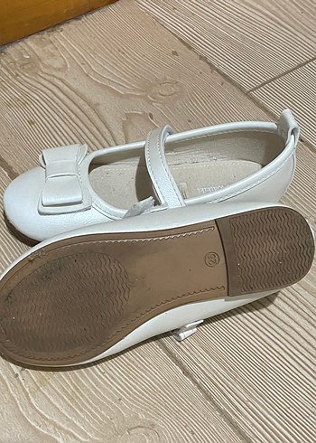 Kız Çocuk kırık Beyaz Fiyonklu Babet - Görsel 3