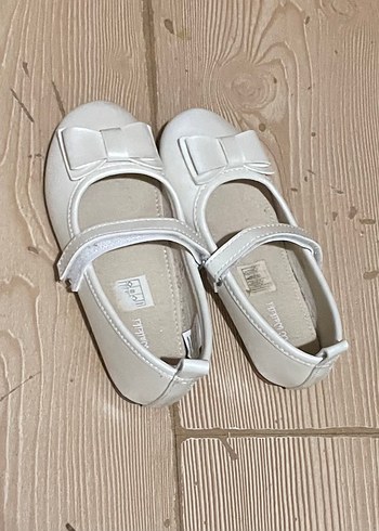 Kız Çocuk kırık Beyaz Fiyonklu Babet - Görsel 4