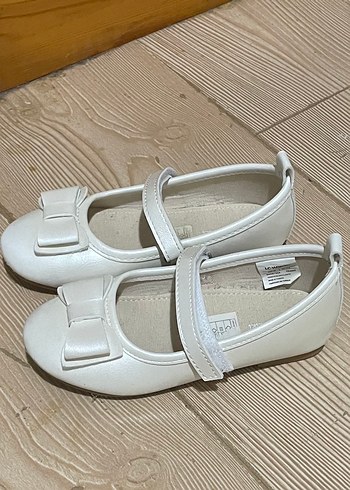 Kız Çocuk kırık Beyaz Fiyonklu Babet - Görsel 2