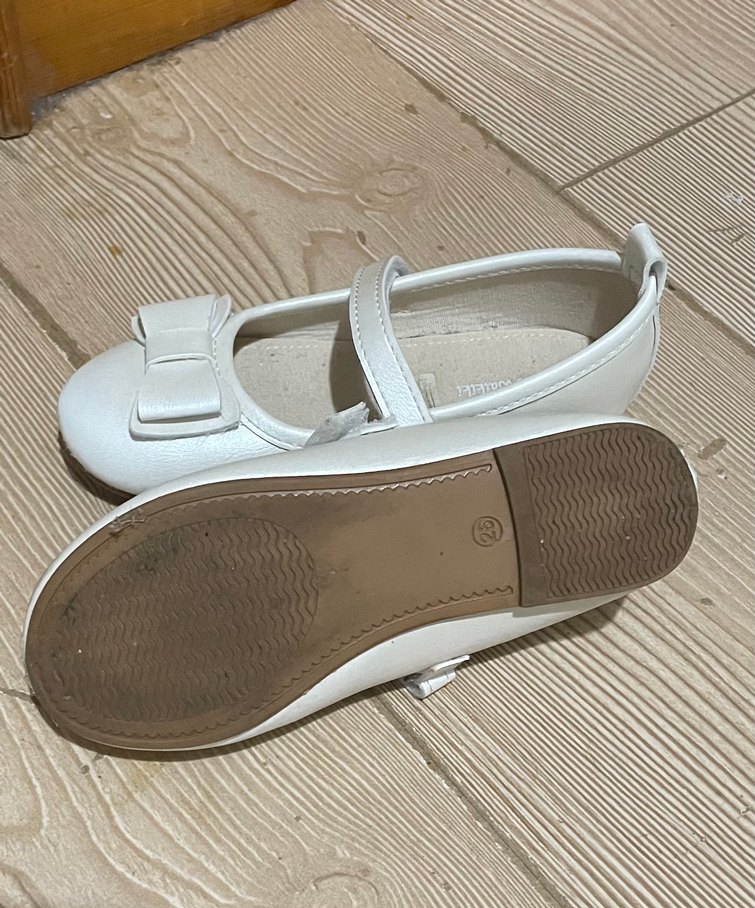 Kız Çocuk kırık Beyaz Fiyonklu Babet - Görsel 3