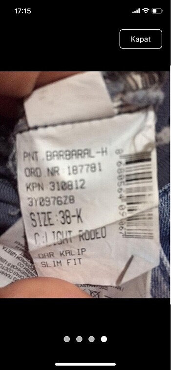 Hamile kot pantolon - Görsel 4