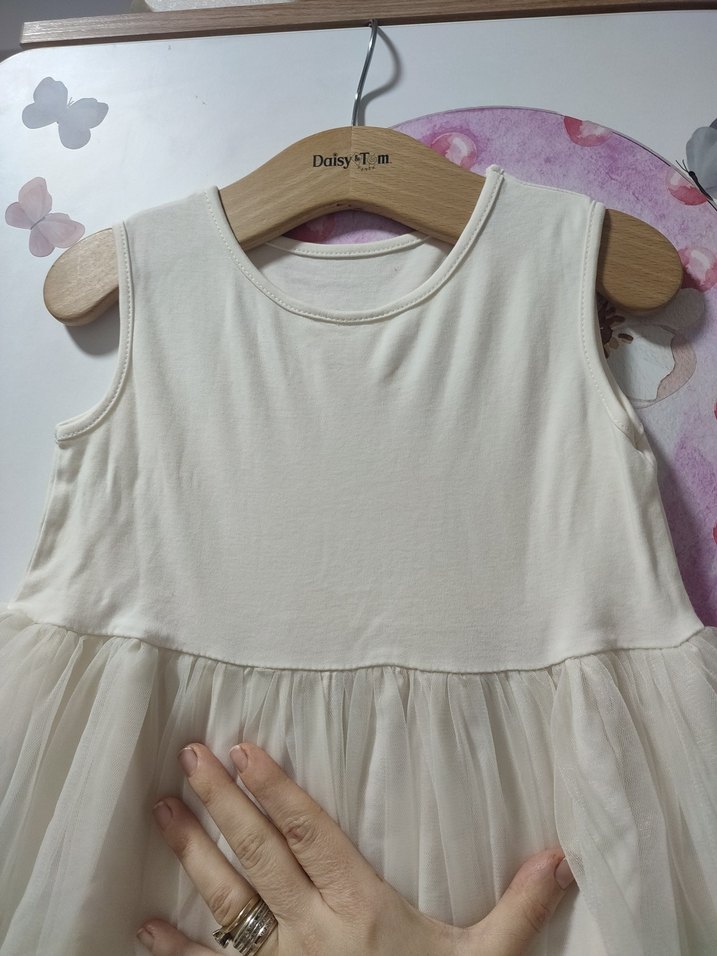 Pembe Kapüşonlu Kız Elbise Tül Etekli le mabelle - Görsel 4