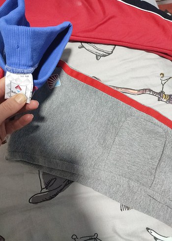 Fermuarlı Gri Erkek Çocuk Eşofman Altı - Görsel 9