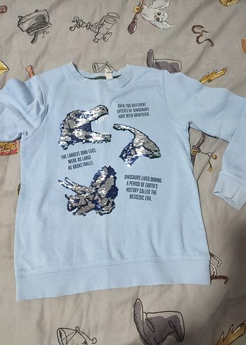 Erkek Çocuk Mavi Baskılı Sweatshirt - Görsel 2