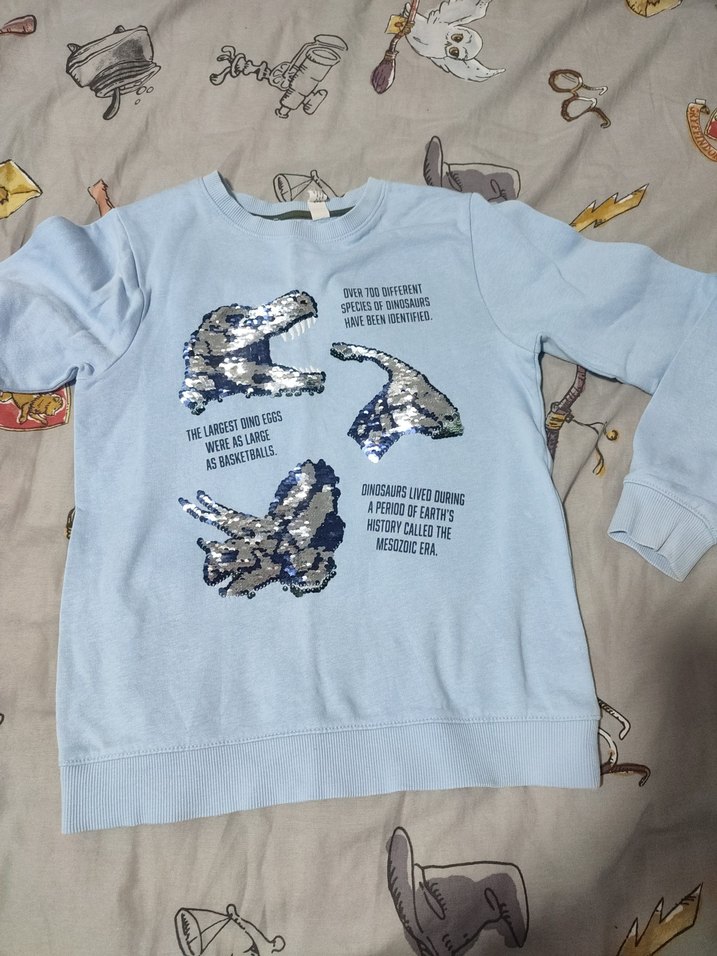 Erkek Çocuk Mavi Baskılı Sweatshirt - Görsel 2