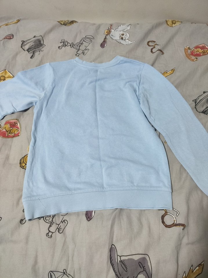 Erkek Çocuk Mavi Baskılı Sweatshirt - Görsel 3