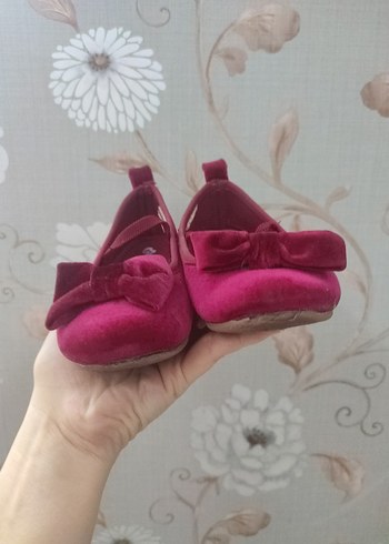 Bordo Fiyonk Detaylı Kız Çocuk Babet - Görsel 3