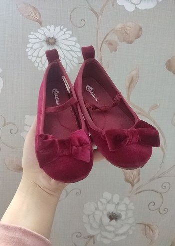 Bordo Fiyonk Detaylı Kız Çocuk Babet - Görsel 4