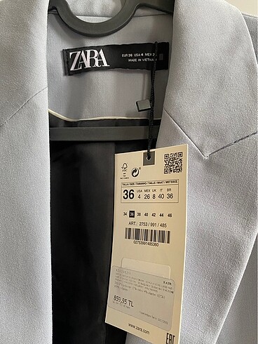 36 Beden Zara Blazer
