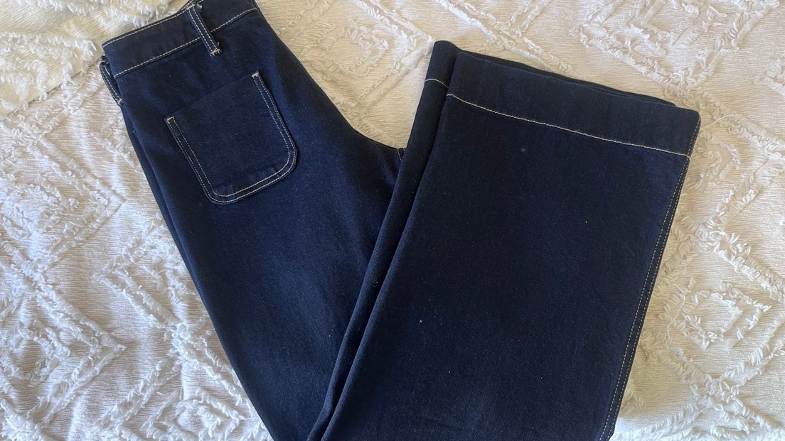 Parlak Lacivert Kadın Denim Pantolon - Görsel 2