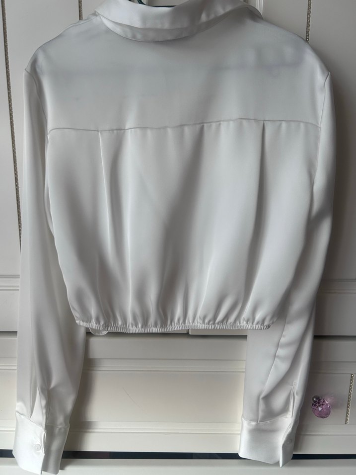 Beyaz Kadın Uzun Kollu Gömlek - Görsel 4