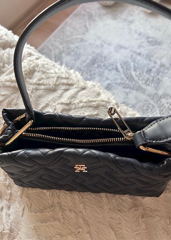 Lacivert nakışlı Deri Kadın Çanta - Görsel 2