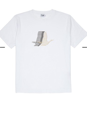 Beyaz Baskılı Kadın Tişört - Görsel 4