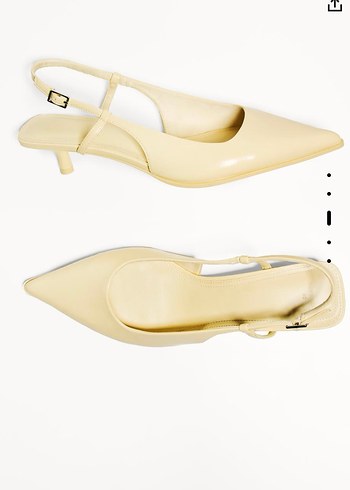 Bershka Sarı Minimalist Stiletto Kadın Ayakkabı
